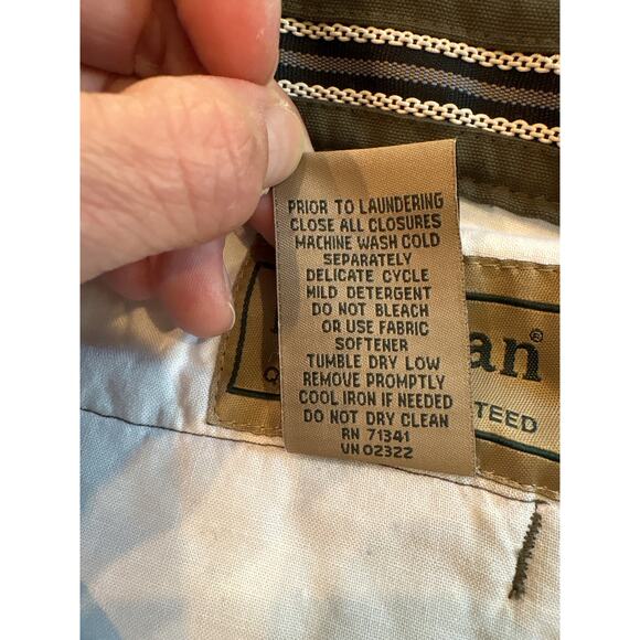 LL Bean Hunting Field Pants Mens Sz 36x28 Green Upland Briar Bush Guard Outdoor - Picture 5 of 9
